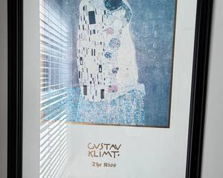 Gustav Klimt "The Kiss" Framed Print