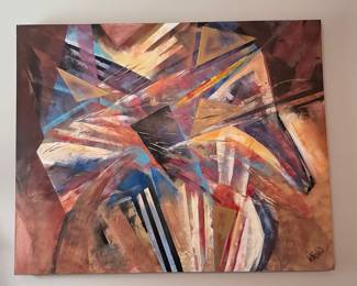 Abstract Expressionist Painting by L. Reynolds