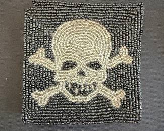 Beaded Skull and Crossbones Patch