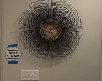 Starburst Wall Mirror with Gold Toned Frame