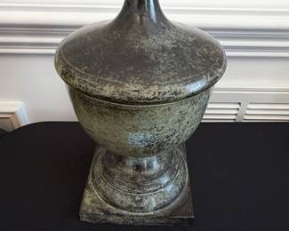 Antique Bronze Urn with Lid