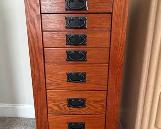 Mission Oak Jewelry Armoire