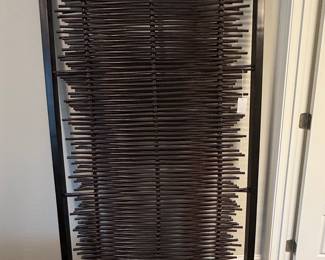 Black Bamboo Room Divider Screen
