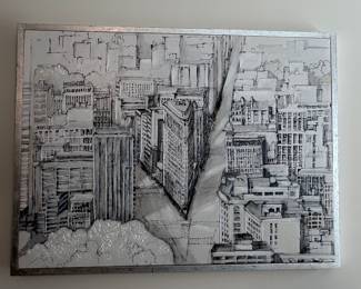 New York City Skyline with Flatiron Building Painting