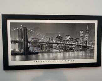 Henri Silberman "Brooklyn Bridge at Night" Photograph