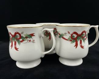 Lenox "Holiday" Pattern Mugs (Set of 4)