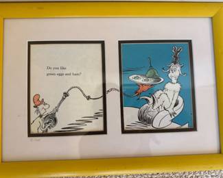 Dr. Suess Print pencil dated