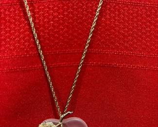 Vintage Avon Apple Pendant Necklace 