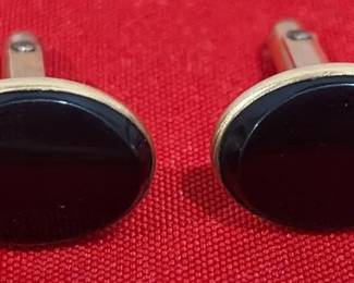 Cufflinks 12kt Gold Filled With Onyx Like Stone