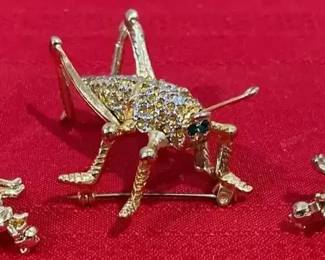 Insect Rhinestone Pins 