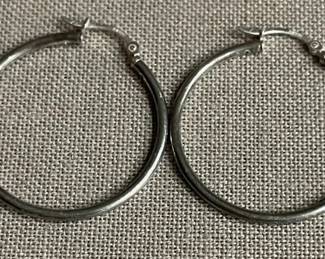 stamped 925 silver hoop 