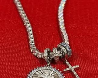 Rhinestone Bracelet With Charms