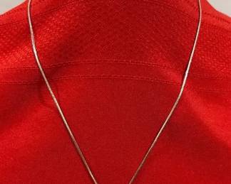 CZ Pendant Necklace  Marquis Ring