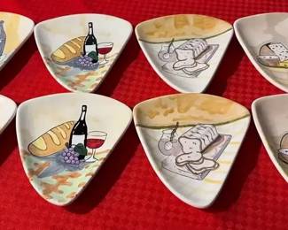 8 Clay Art Appetizer Plates  So Cute