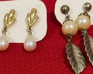 Vintage Dangle Earrings  Pierced