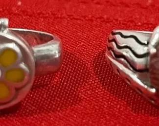 Two stamped 925 Rings