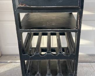 Black Wooden Wine rack