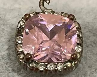 Pink Amethyst Like Pendant   Charm