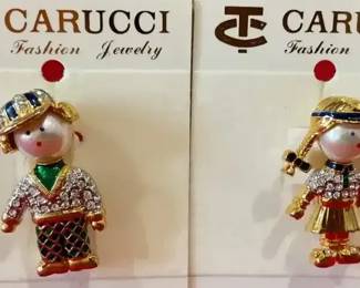 002 Carucci Boy  Girl Brooches