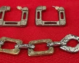 Bracelet  Earrings  pierced