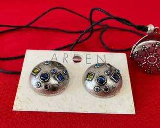 Locket Necklace  Earrings Arden