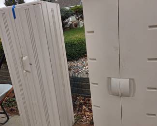 Suncast Resin Wicker Storage Cabinet