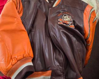 Vintage Cleveland Browns "Brownie" Leather Varsity Jacket