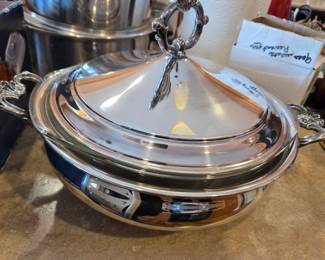 Silver Plated Covered Serving Dish by Leonard Silver Mfg. Corp.