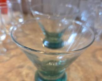 Green Glass Martini Glasses