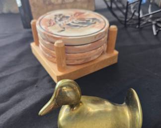 Solid Brass Duck Paperweight