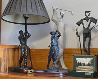 Bronze Golfer Figurines 