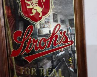 Stroh's Beer "For Real Beer Lovers" Mirror