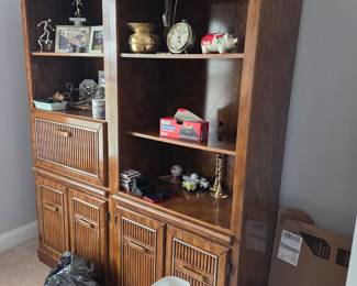 Vintage Ethan Allen Heirloom Maple Bookcase with Cabinet Base