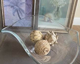 Vintage Mikasa Belle Epoque Swirl Wave Clear Crystal Bowl