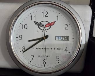 Corvette Quartz Wall Clock with Day/Date