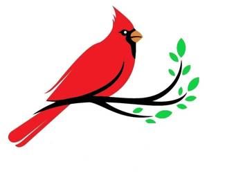 1 red bird
