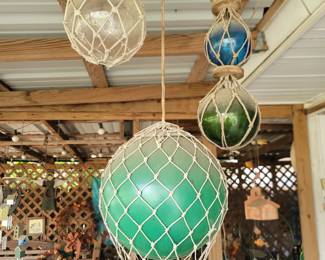 Sea Glass Decor, Hanging Lamp