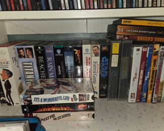 Assorted DVD and VHS Collection with TV Series Box Sets
