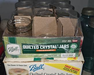 Ball Quilted Crystal Jelly Jars