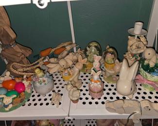 Assorted Easter Figurines, including Pendelfin and Precious Moments
