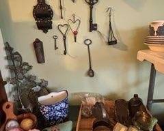 Assorted Decorative Wrought Iron Keys and Collectibles