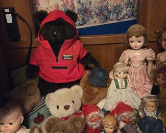 Collection of Vintage Dolls and Robert Raikes Bears