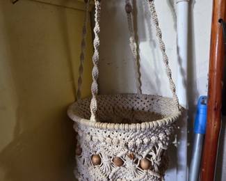 Macrame Plant Hanger with Wooden Beads