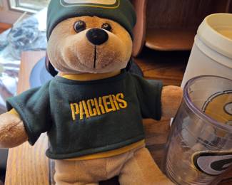Green Bay Packers Plush Bear with Beanie and T-shirt