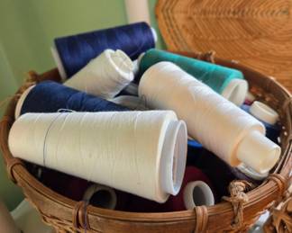 Assorted Spool Thread Basket