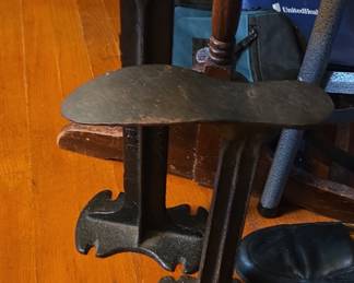 Antique Cast Iron Cobbler's Shoe Lasts with Anvil
