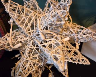 Glittery Star Christmas Tree Topper with Lights