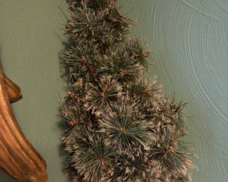 Small Flocked Pine Christmas Tree with Burlap Base