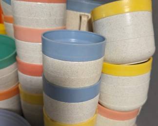 Melmac "Speckled" Tumblers and Bowls Set