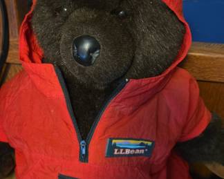 LL Bean Bear with Red Anorak Jacket